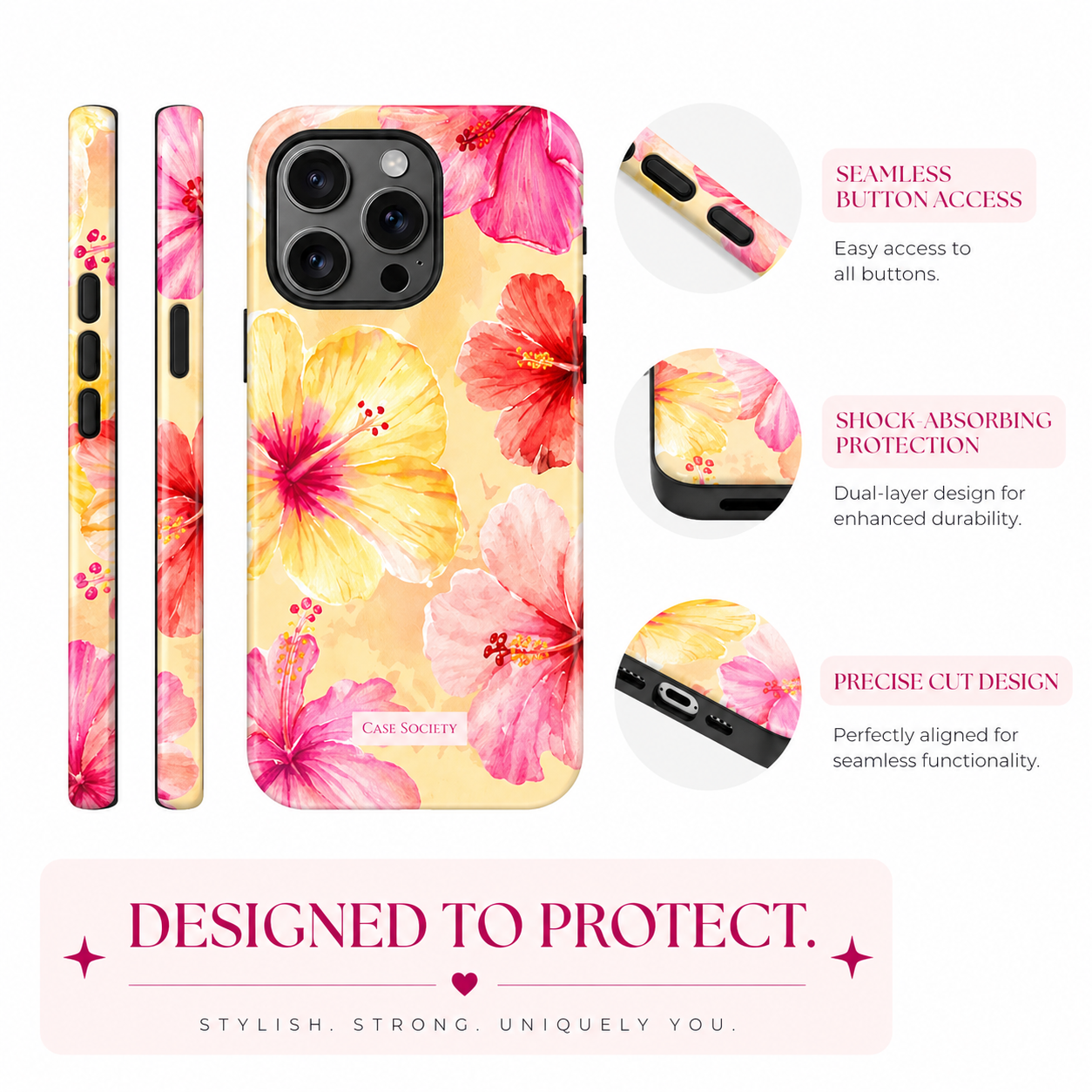 Golden Hibiscus iPhone Tough Case