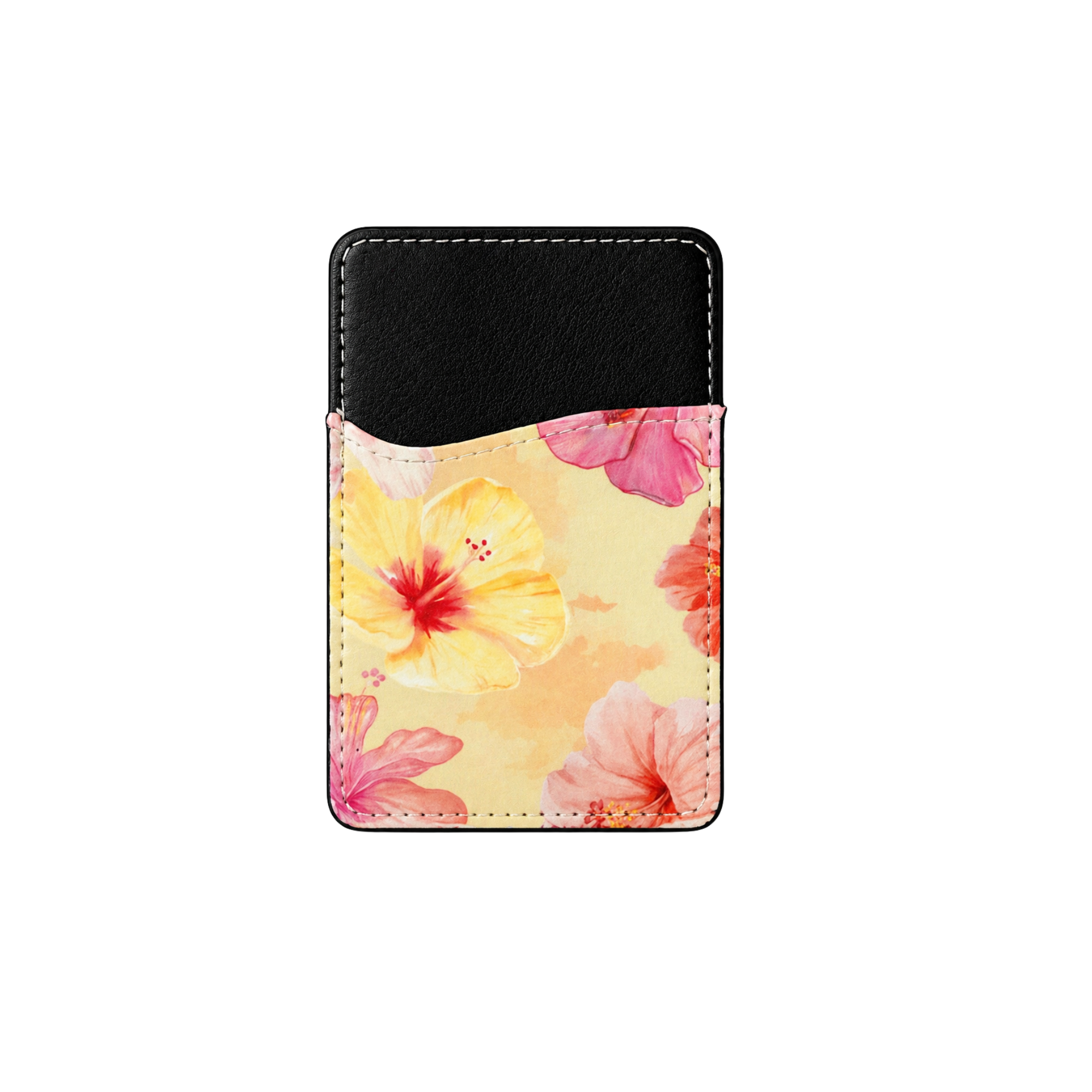 Golden Hibiscus Phone Card Wallet