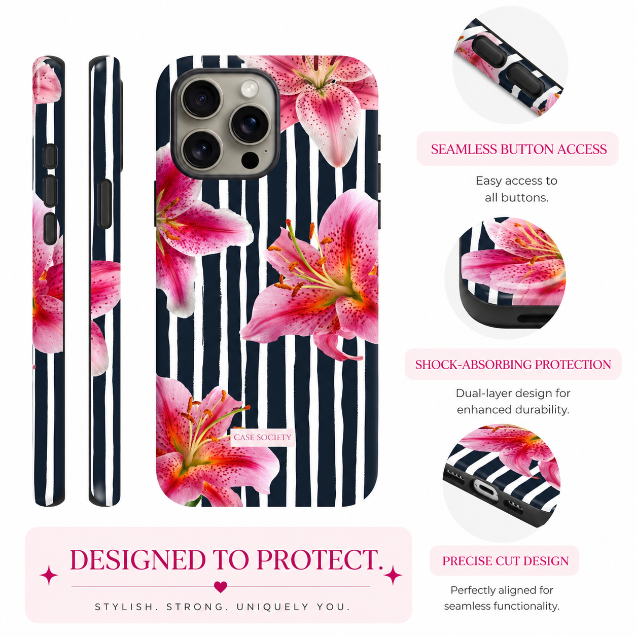 Midnight Lily iPhone Tough Case