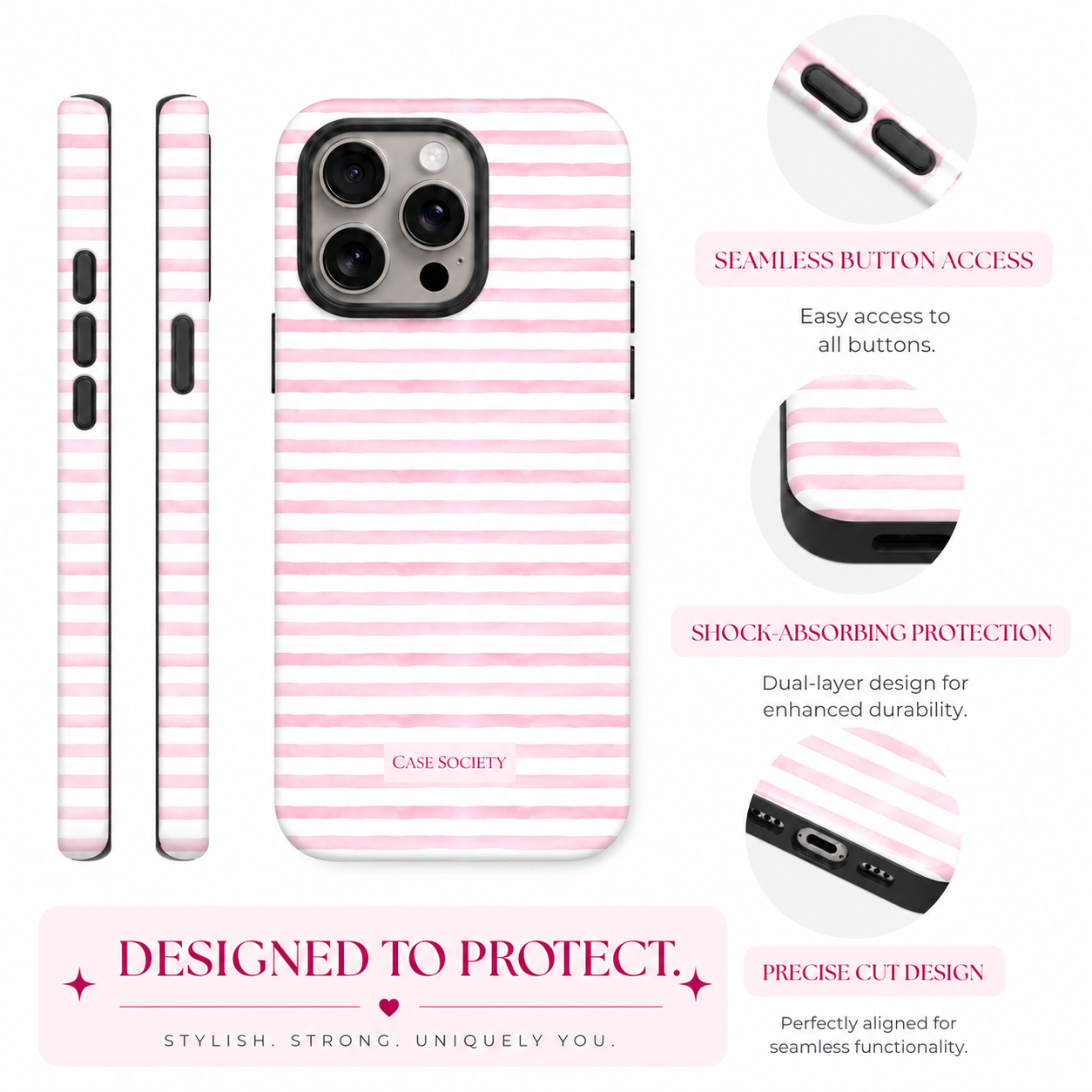 Pink Horizon Tough iPhone Case