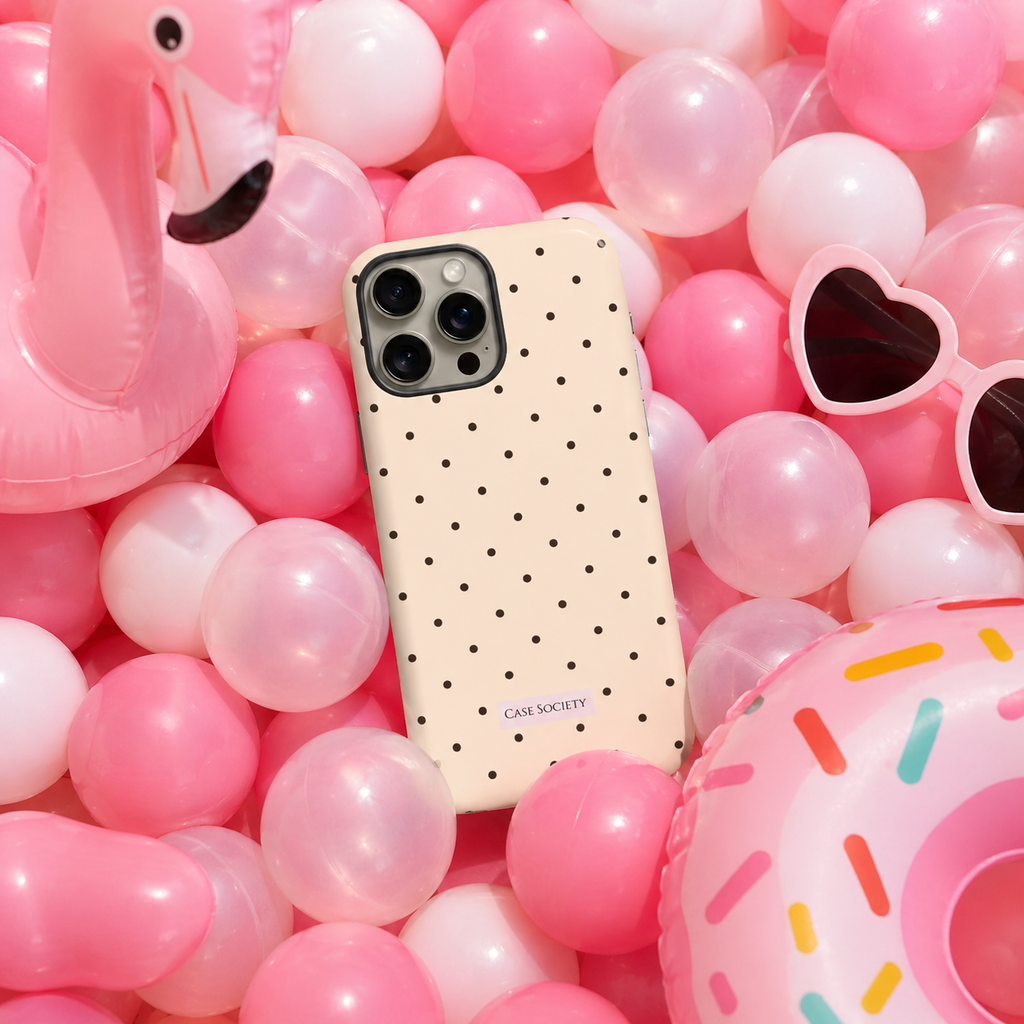 Espresso Polka iPhone Tough Case