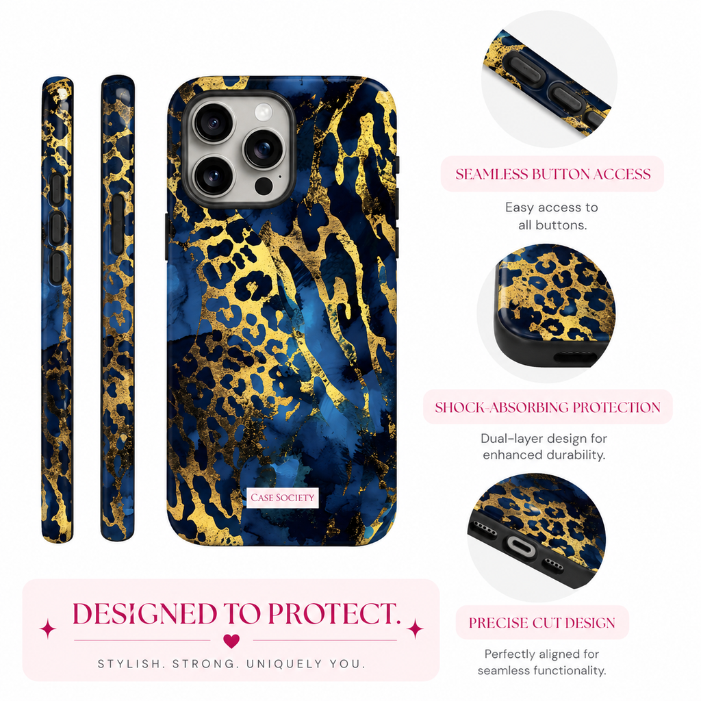 Sapphire Leopard iPhone Tough Case