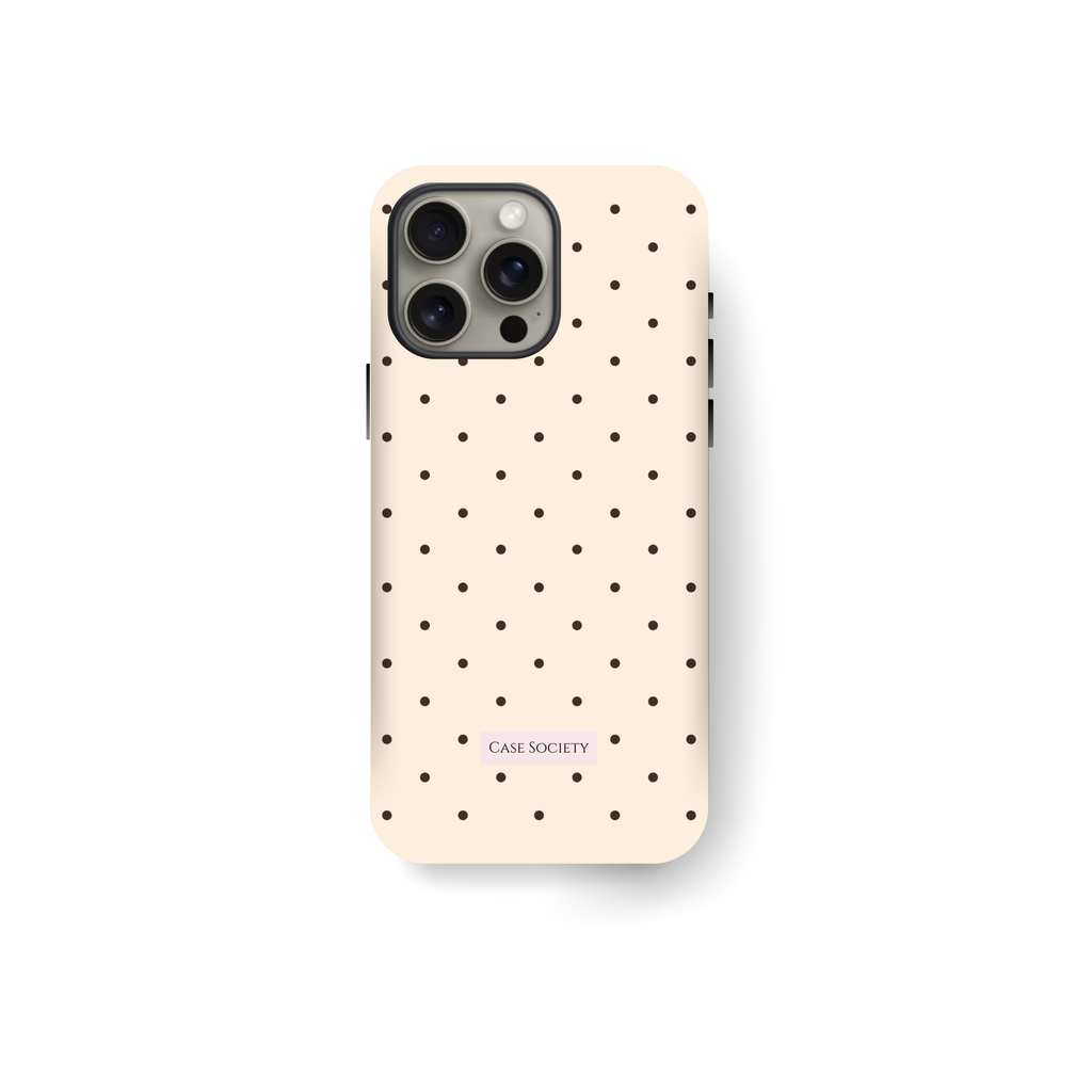Espresso Polka iPhone Tough Case